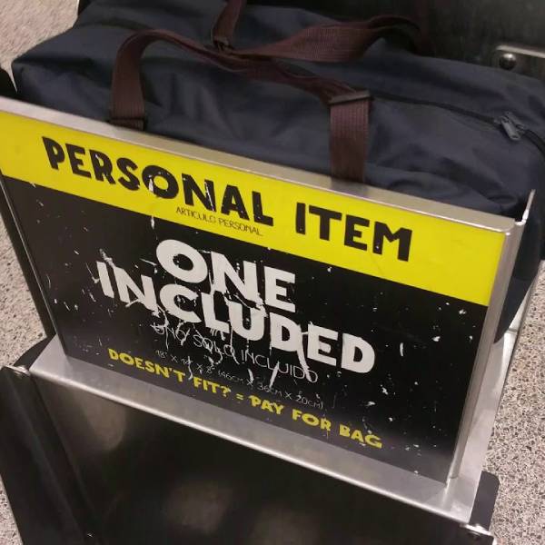 carry on frontier personal item size