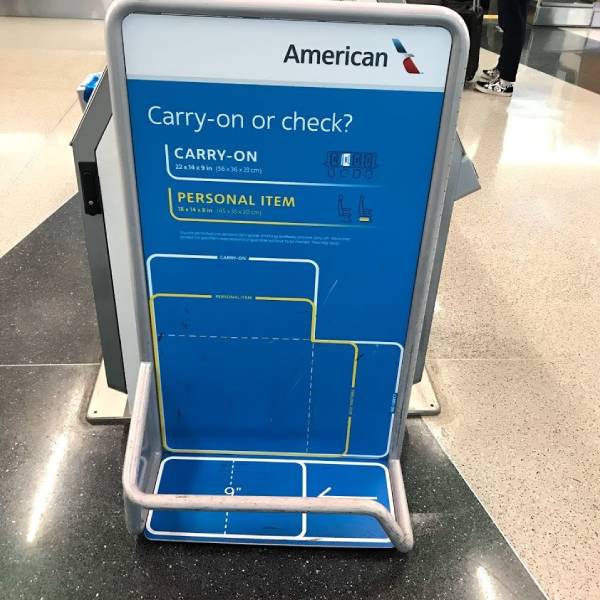 american air carry on size