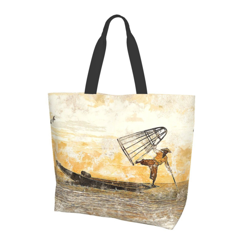 men's casual canvas shopping tote